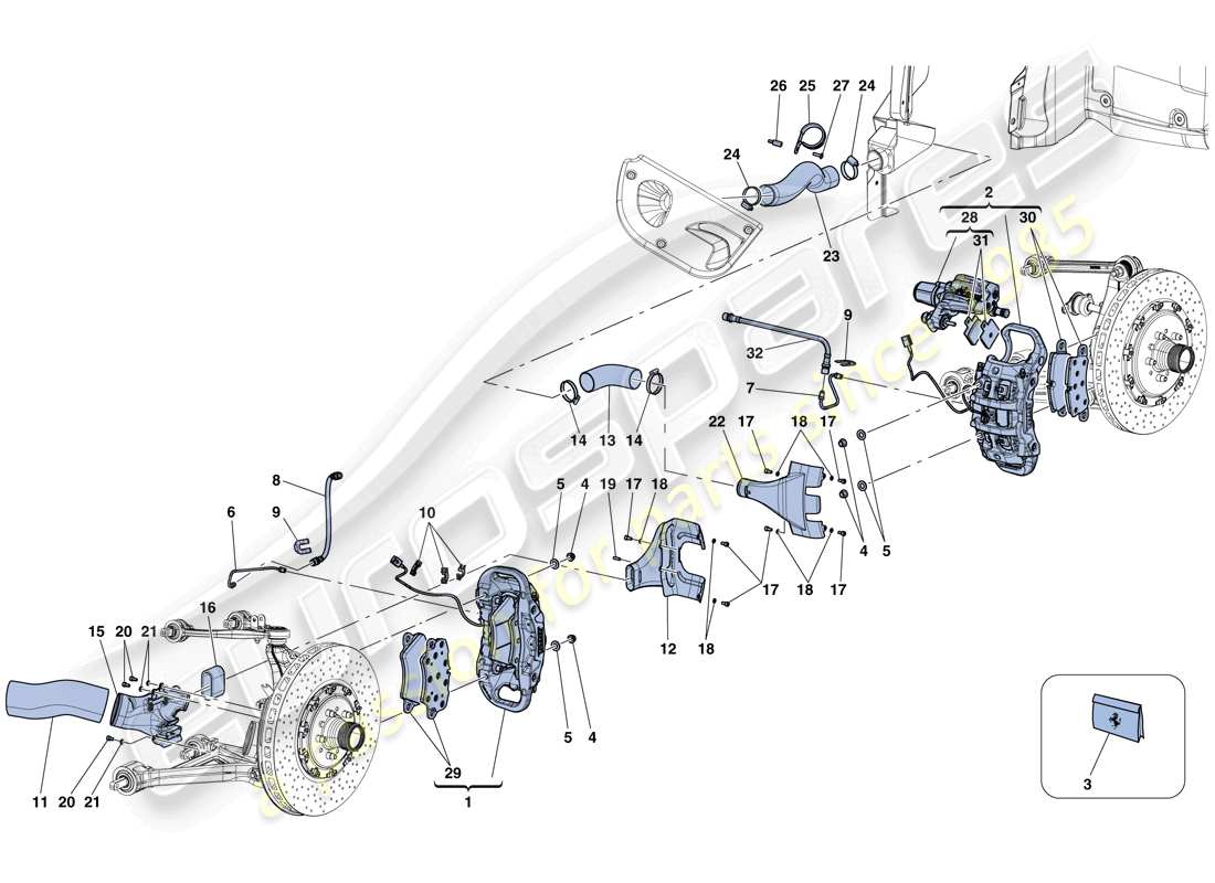 ferrari laferrari aperta (europe) bremssättel vorne und hinten teilediagramm