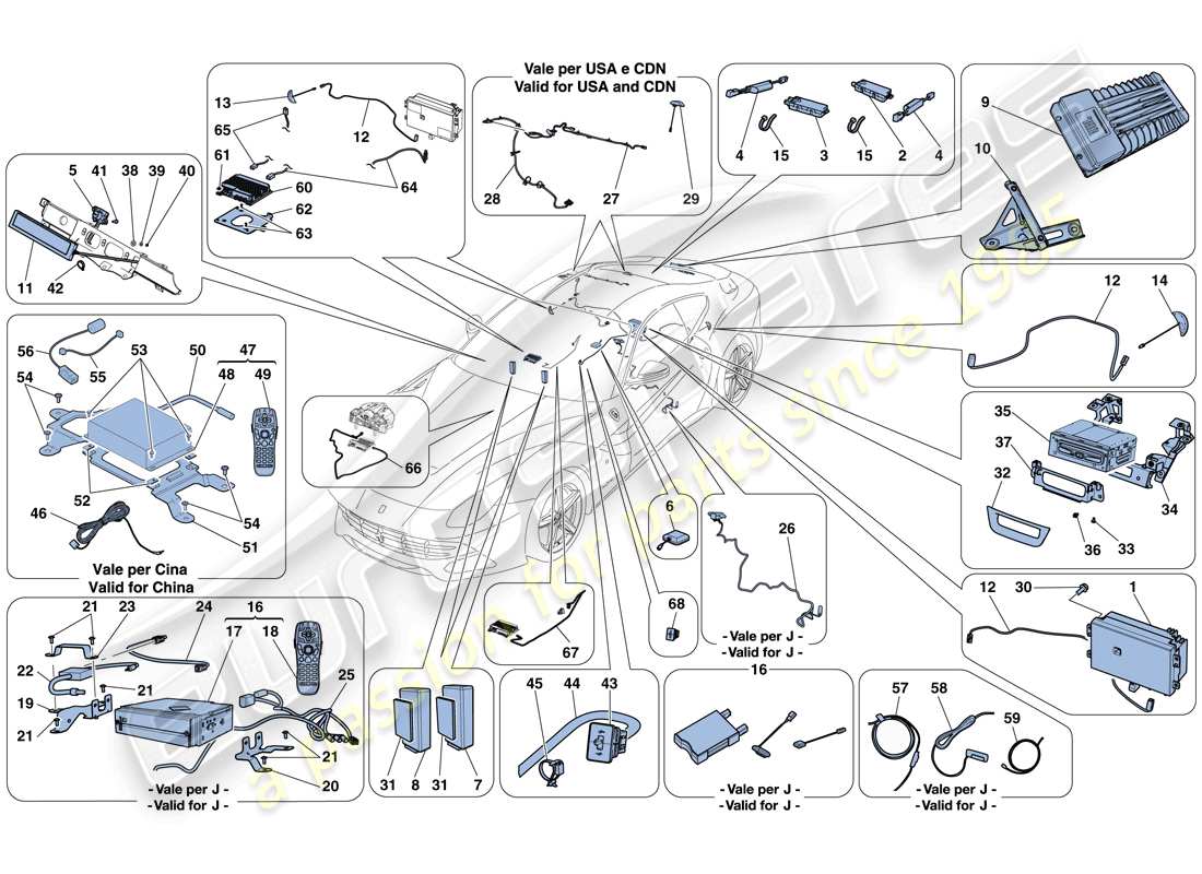ferrari f12 berlinetta (rhd) infotainmentsystem - teilediagramm