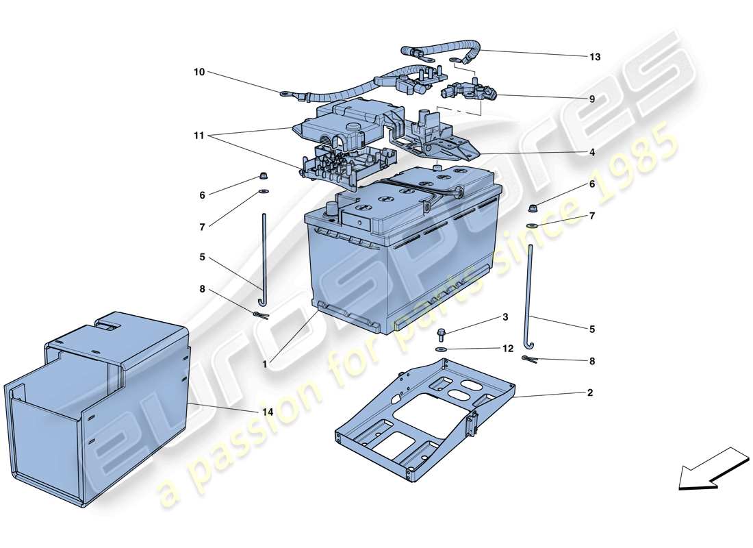 ferrari gtc4 lusso t (usa) batterie teilediagramm