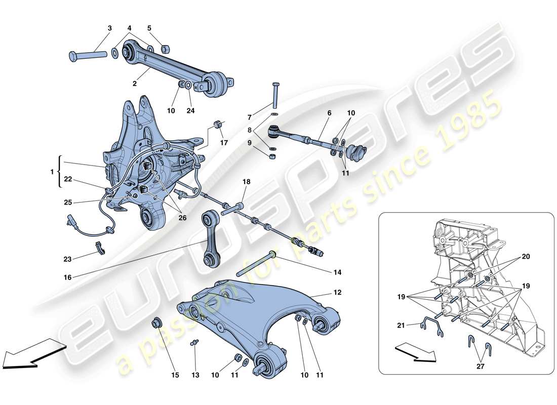 ferrari 488 gtb (usa) hintere aufhängung – arme teilediagramm