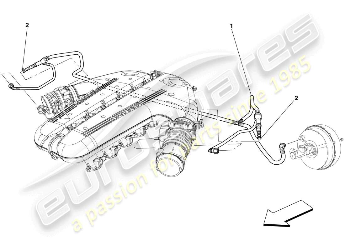 ferrari 599 sa aperta (europe) servolenkungssystem - teilediagramm