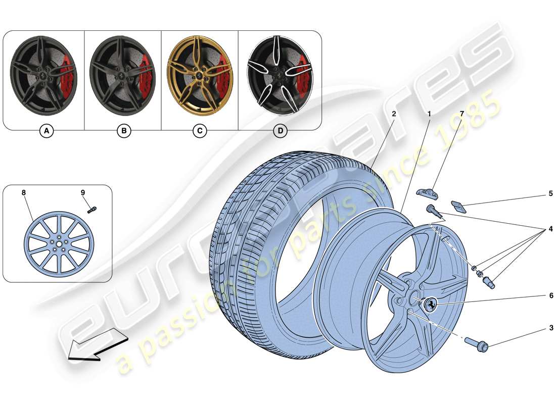 ferrari 458 speciale aperta (europe) räder ersatzteildiagramm