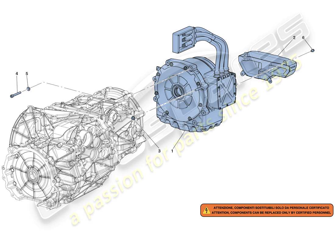 ferrari laferrari aperta (europe) elektromotor teilediagramm