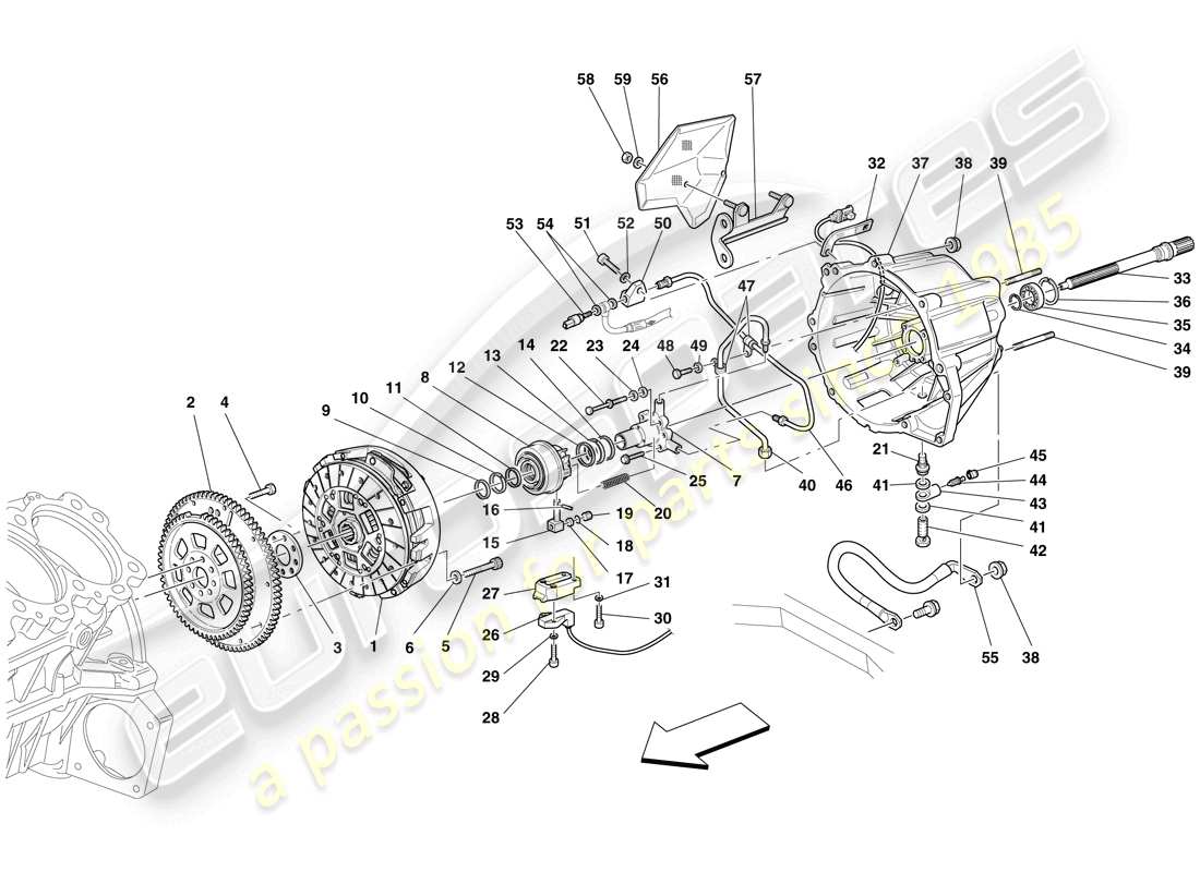 ferrari 599 sa aperta (europe) kupplung und steuerung teilediagramm