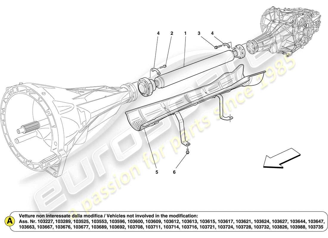 ferrari california (usa) getrieberohr-ersatzteildiagramm