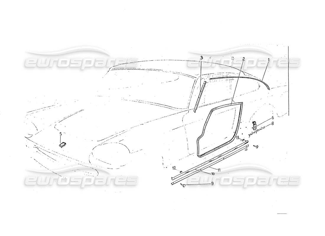 ferrari 330 gt 2+2 (coachwork) innere rahmen (ausgabe 2) teilediagramm
