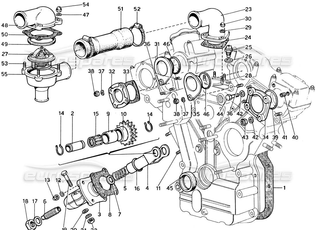 ferrari 365 gtb4 daytona (1969) timing (1974 revision) teilediagramm