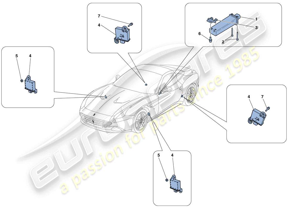 ferrari california t (europe) reifendruckkontrollsystem teilediagramm