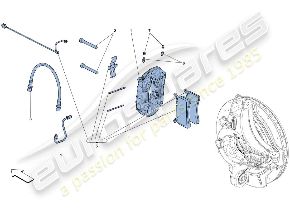 ferrari gtc4 lusso t (europe) hintere bremssättel ersatzteildiagramm