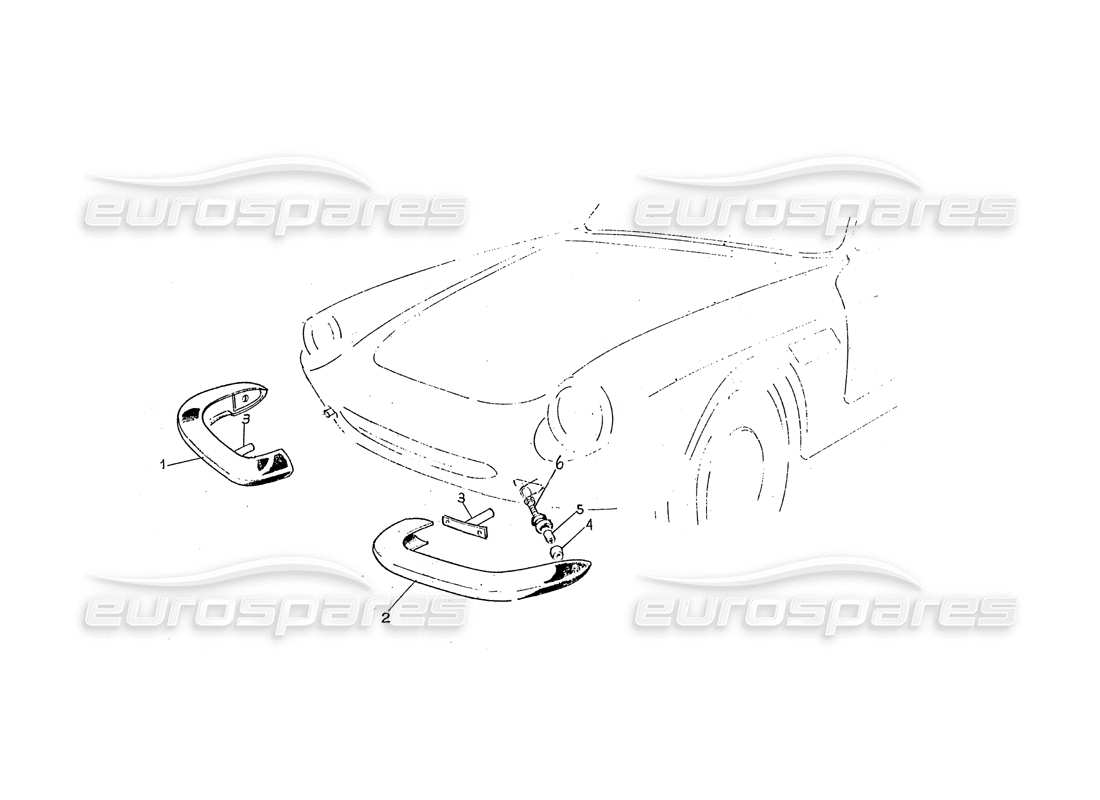 ferrari 330 gtc (coachwork) teilediagramm für vordere stoßstangen