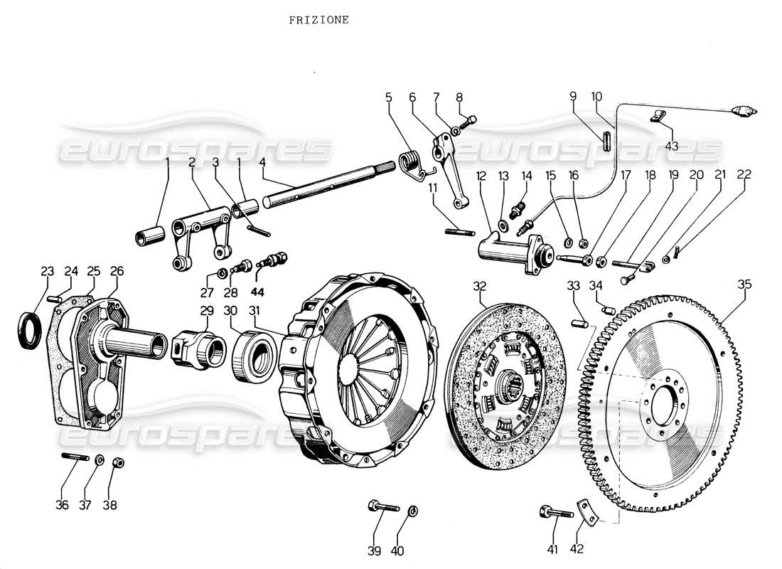 lamborghini espada kupplung teilediagramm