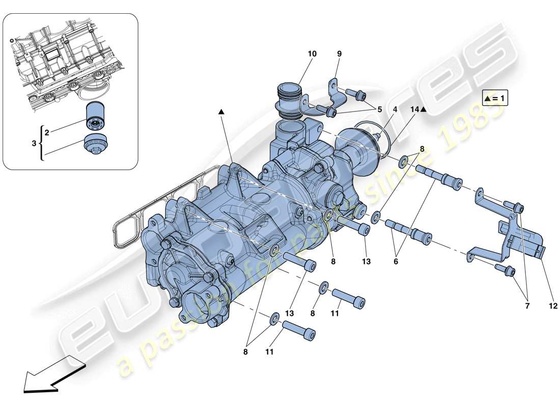 ferrari 812 superfast (rhd) kühlung - ölpumpe ersatzteildiagramm