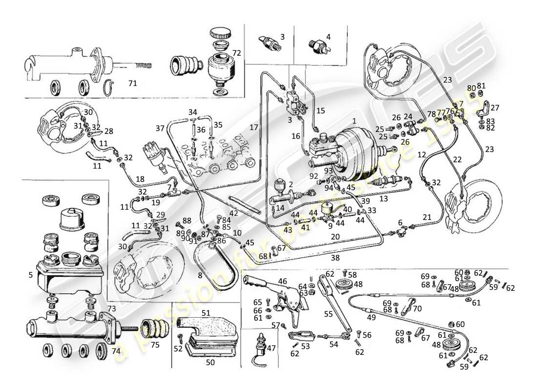 maserati kyalami bremssteuerung teilediagramm