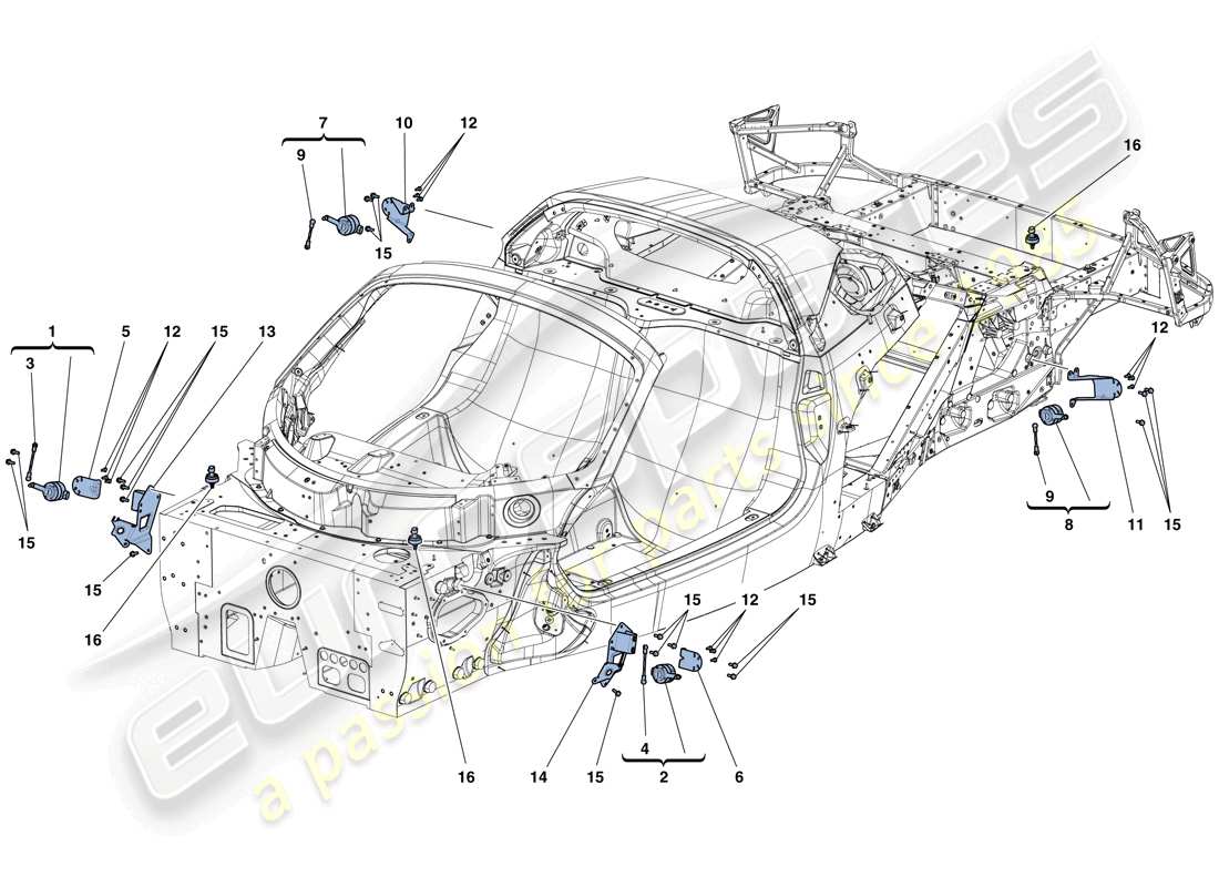 ferrari laferrari aperta (usa) elektronisches management (federung) ersatzteildiagramm