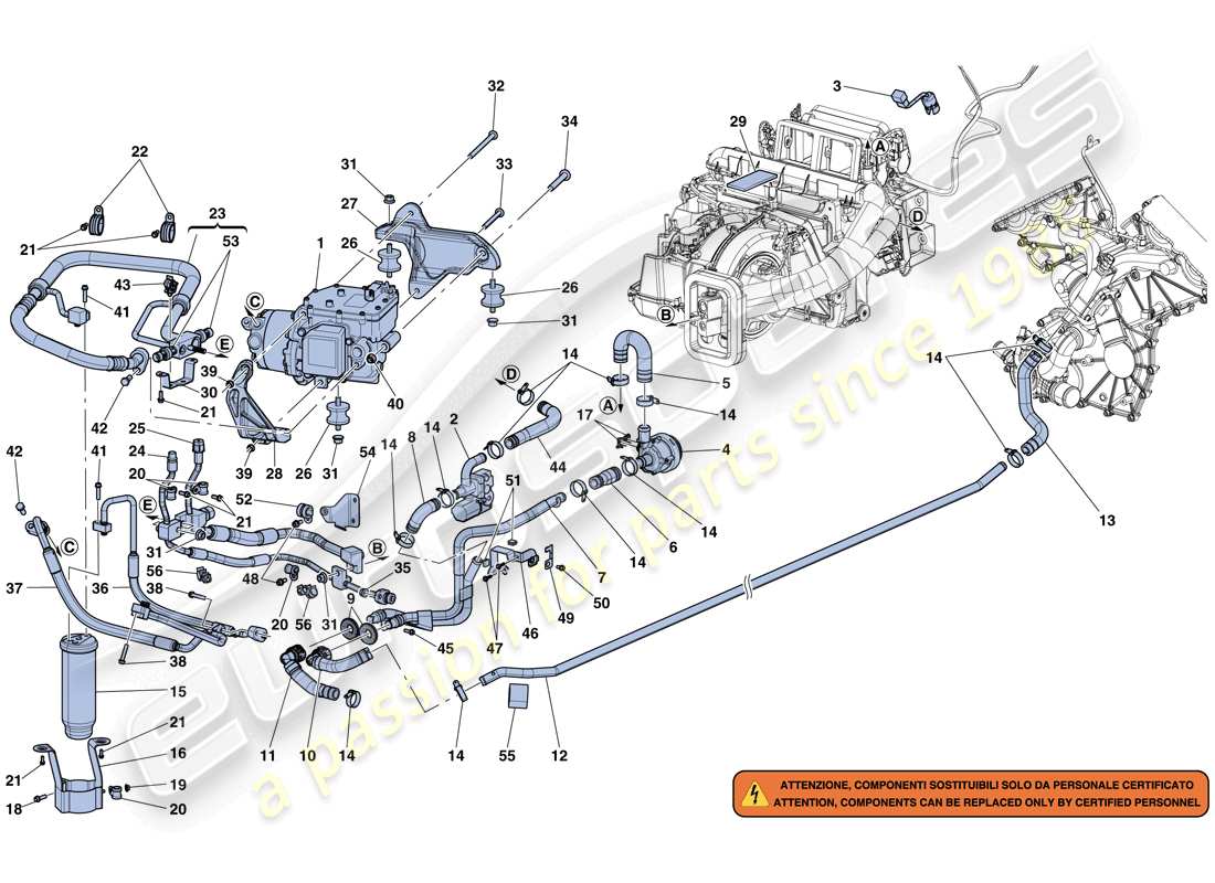 ferrari laferrari aperta (europe) ac-system-teilediagramm