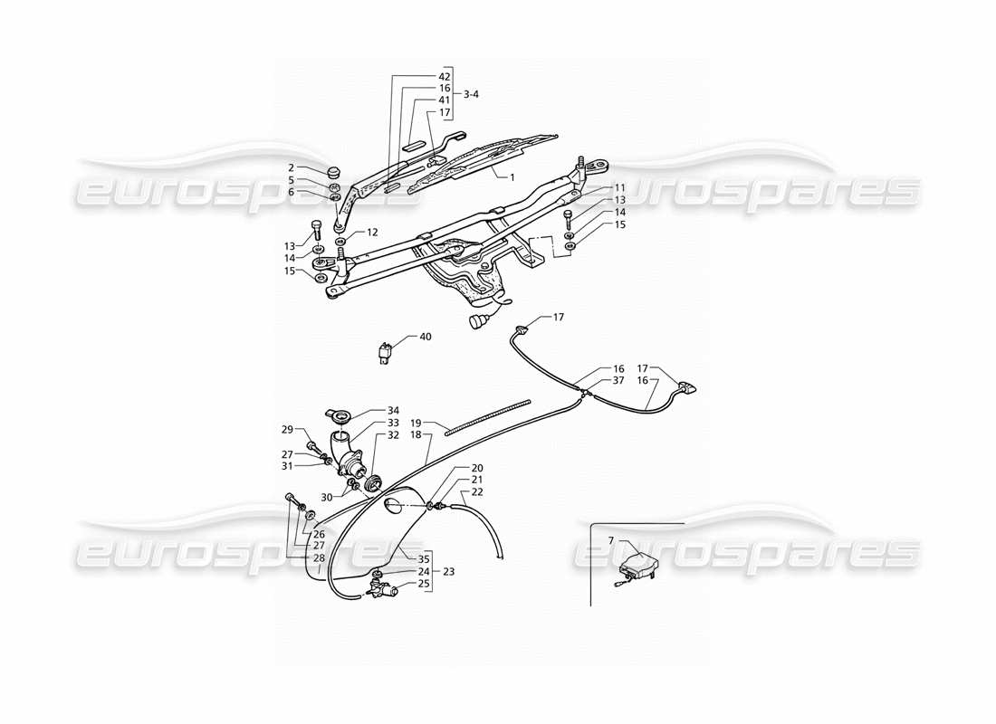 eine teilezeichnung aus dem maserati qtp v6 (1996) teilekatalog