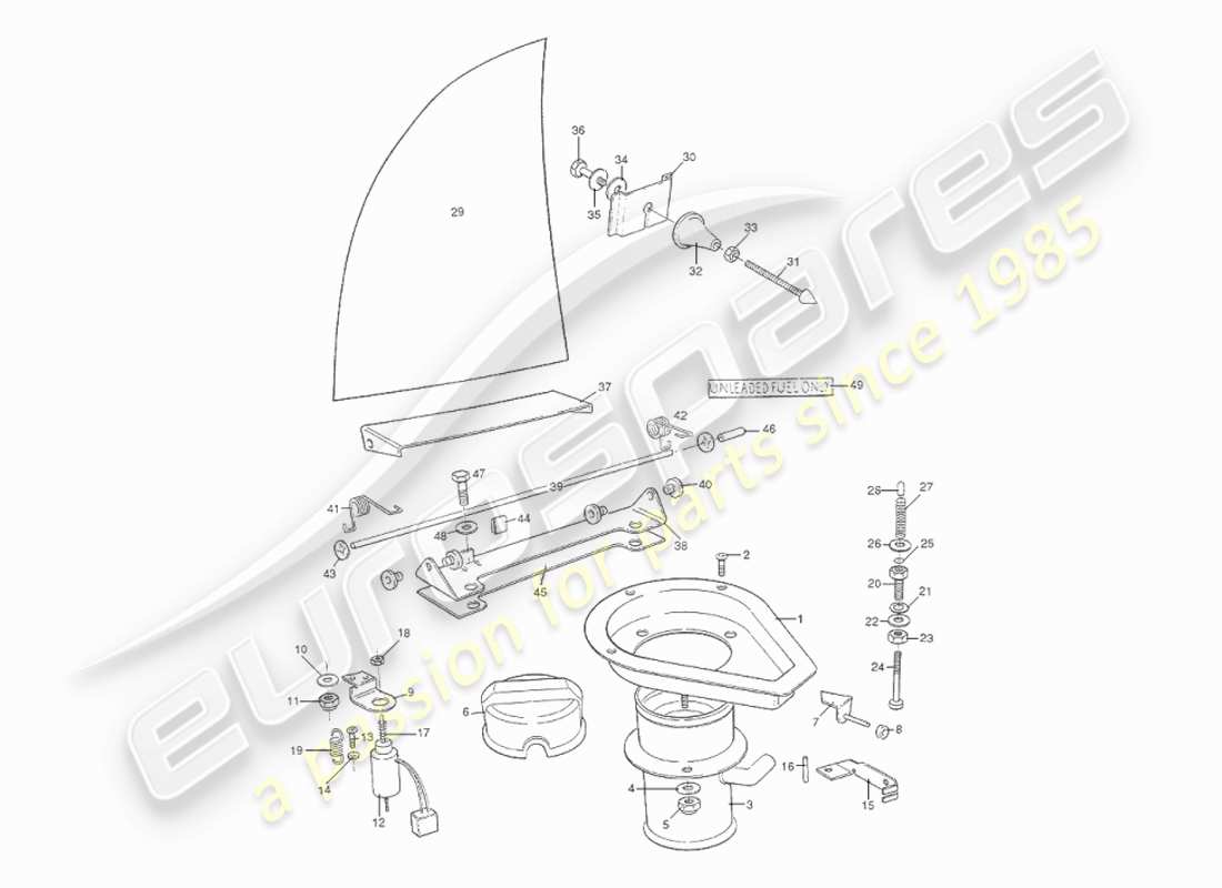 eine teilezeichnung aus dem aston martin v8 virage (1999) teilekatalog