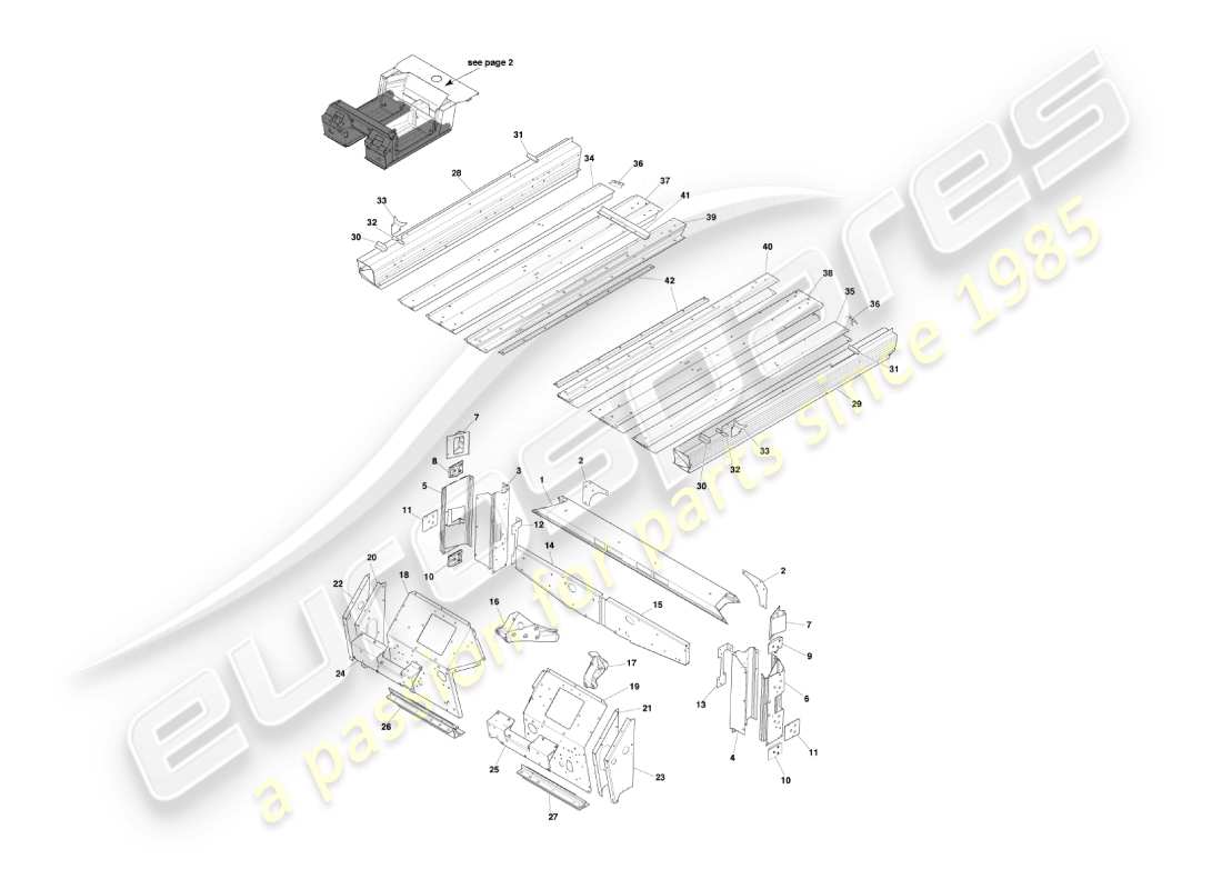 aston martin vanquish (2004) unterboden 1 teilediagramm
