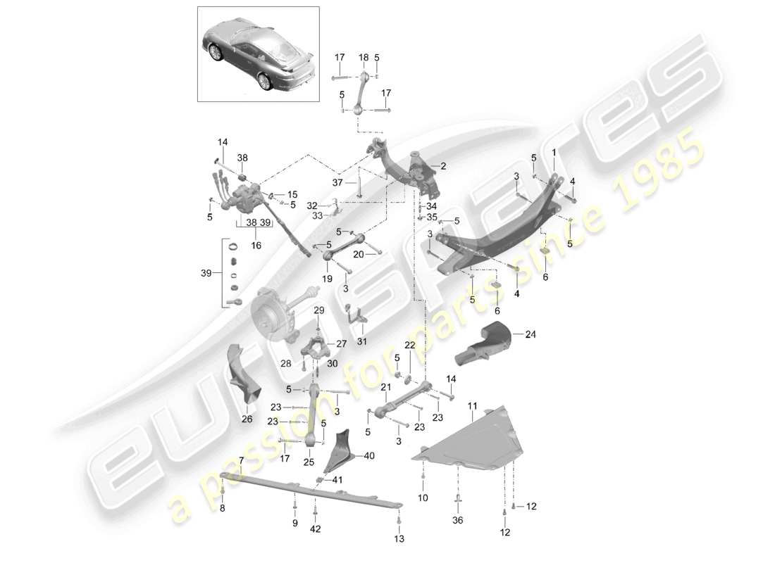 porsche 2021 (991-2 r/gt3/rs) querträger seitenteil führung d - mj 2018>> ersatzteildiagramm