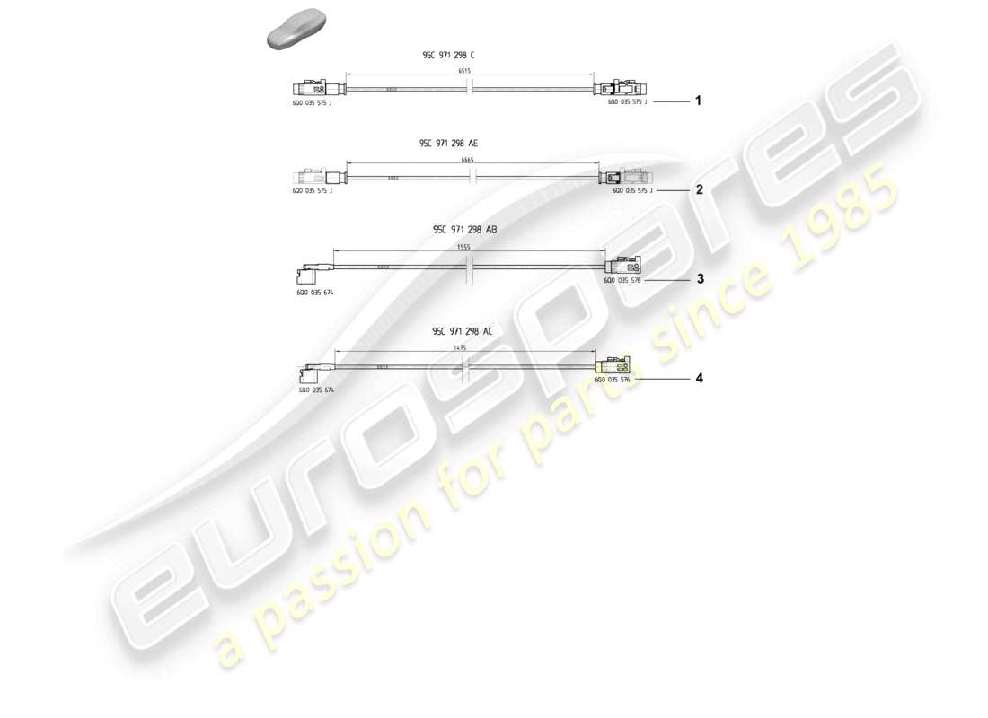 porsche 2025 (macan-e) datenverbindungsleitung teilediagramm