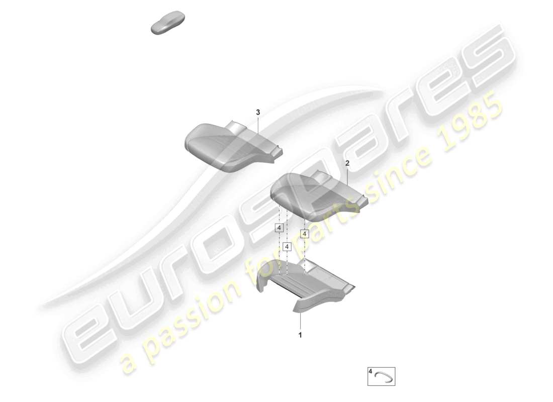 porsche 2024 (panamera 971-2) schaumstoffteil sitzbezug sportsitz teilebild