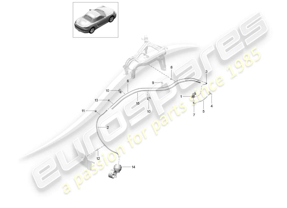porsche 2023 (718 boxster) abgasanlage sport abgasklappensteuergerät teilediagramm