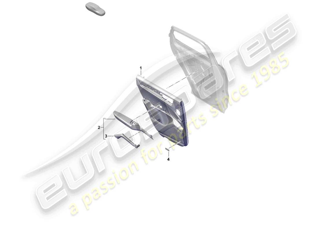 porsche 2024 (cayenne e3 pa) türverkleidungen hintertüren für modelle mit kunstlederverkleidung mit sonnenrollo teilediagramm