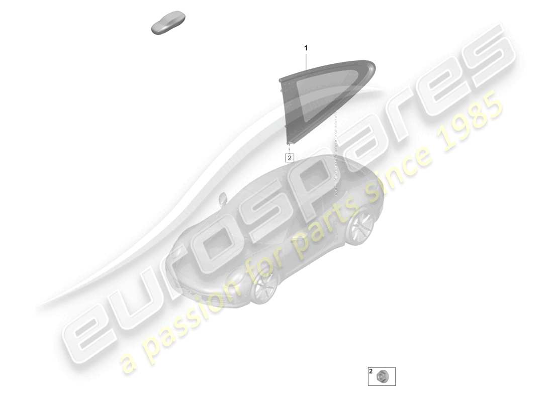 porsche 2024 (992-1) seitenfenster-ersatzteildiagramm