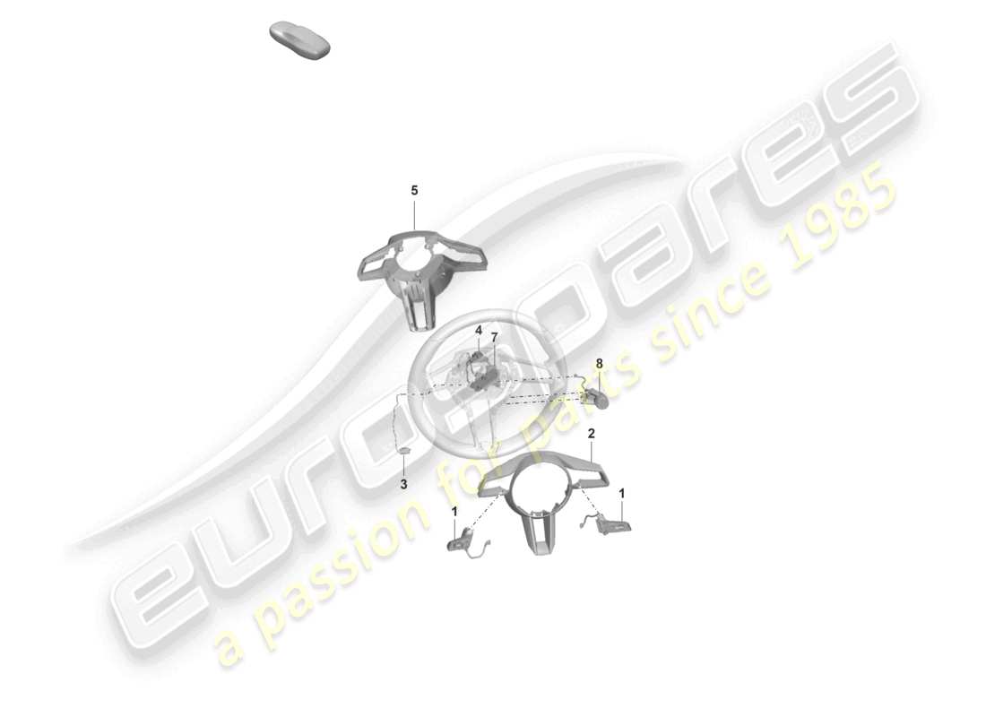 porsche 2023 (taycan 9j1-1) zubehör lenkrad teile diagramm