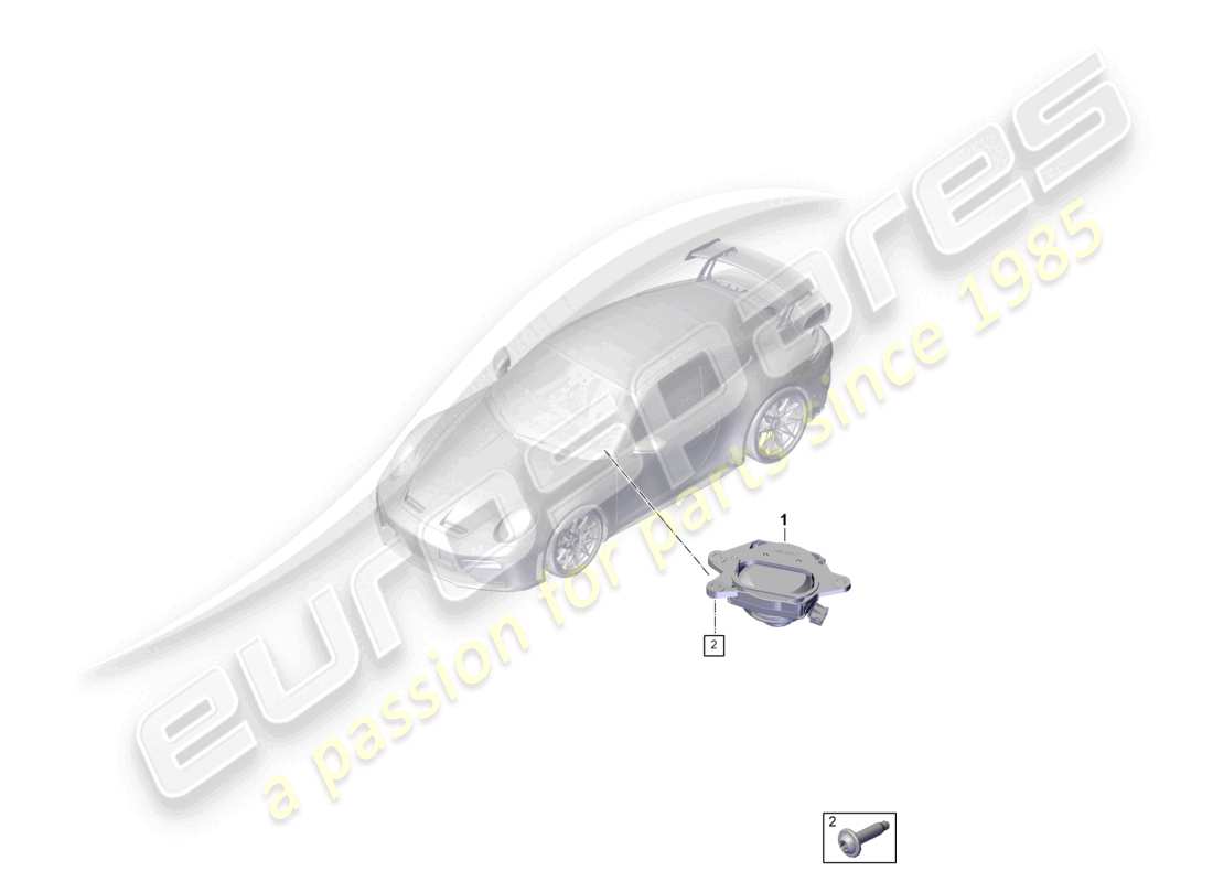 porsche 2026 (992-2 gt3) teilediagramm für lautsprecher-subwoofer