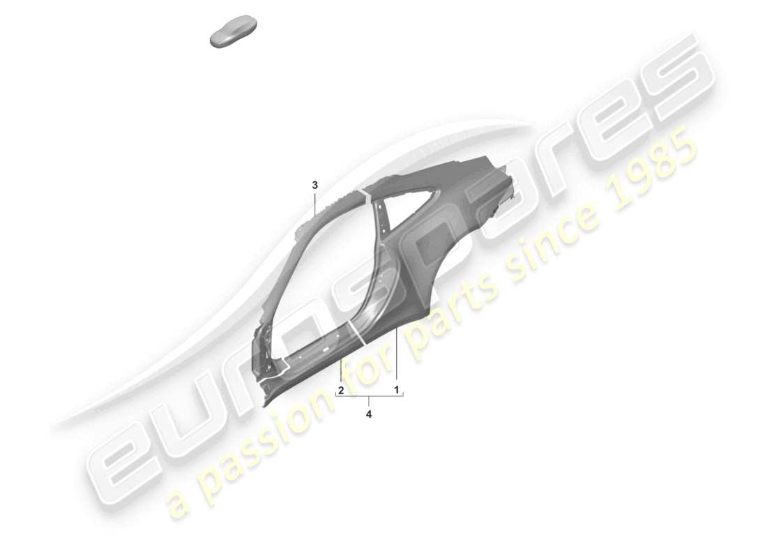 porsche 2021 (992-1) seitenteil außen coupé teilediagramm