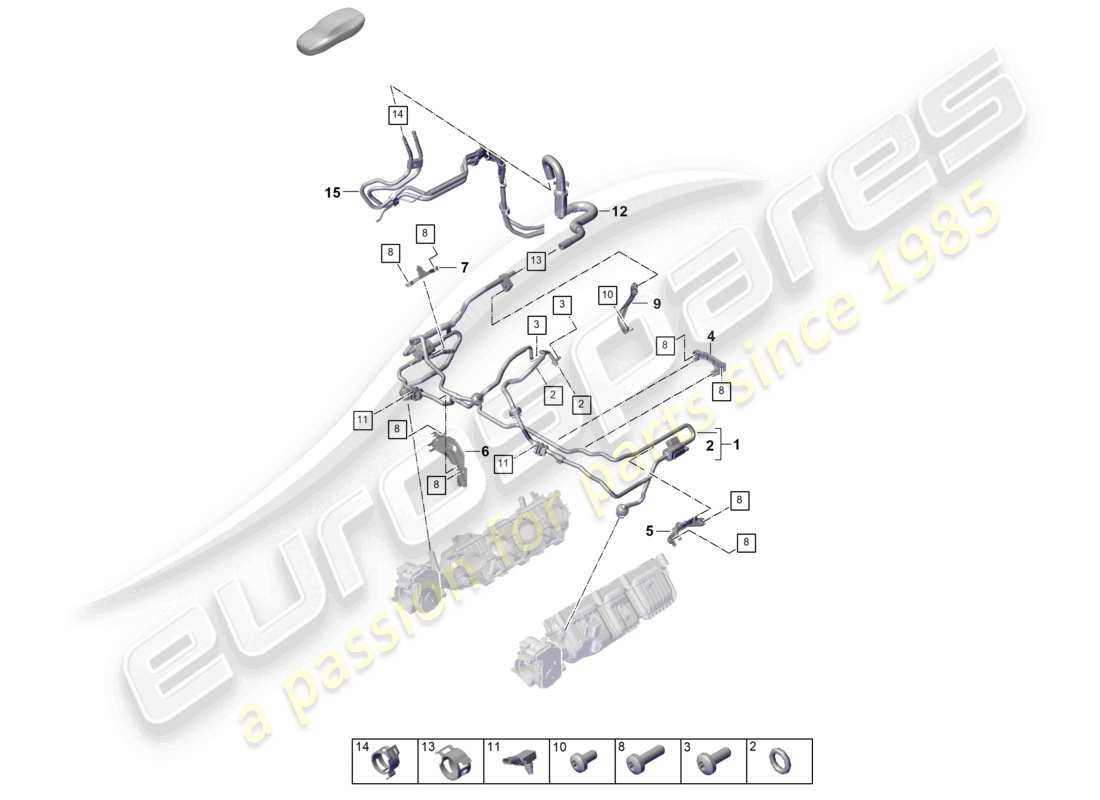 porsche 2024 (cayenne e3 pa) entlüftungsleitung tankentlüftung teilediagramm