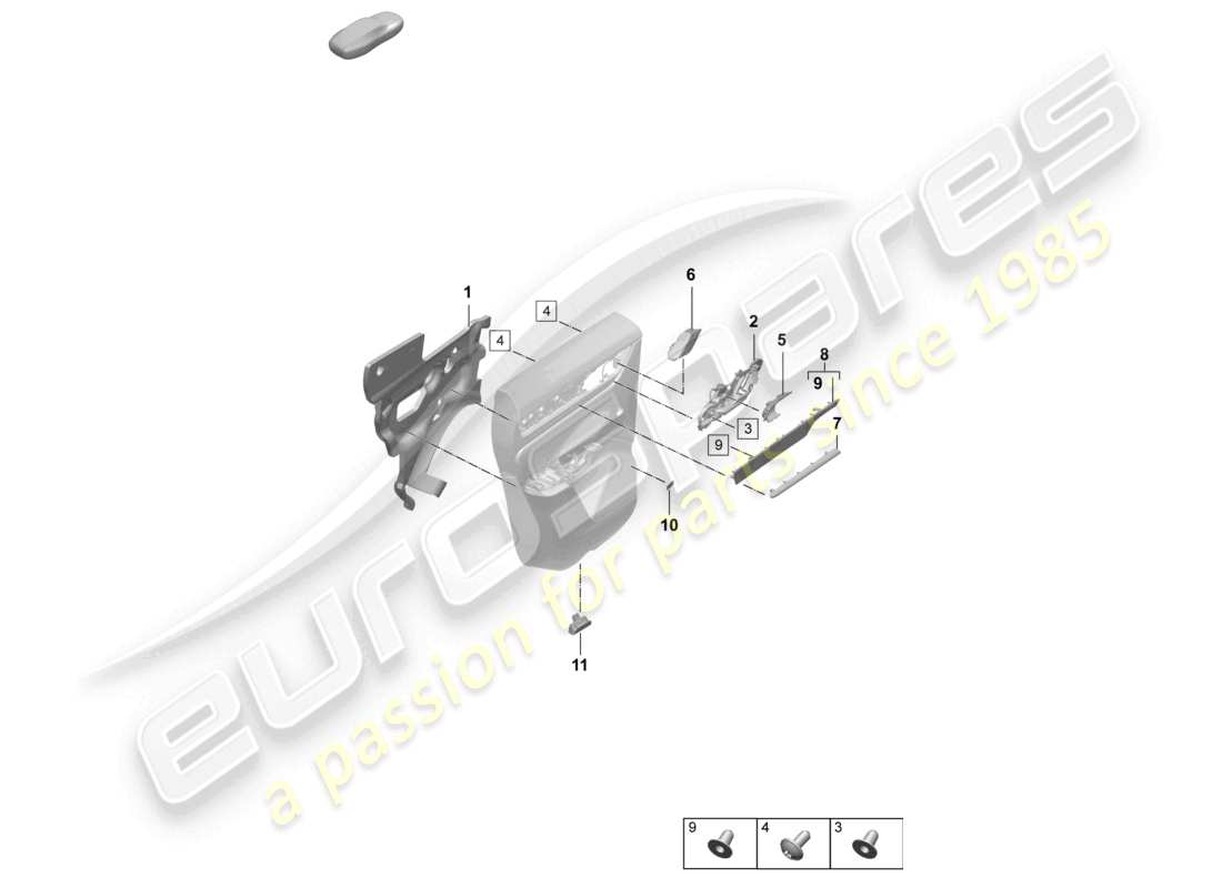 porsche 2026 (macan-e) zubehör hintertüren türverkleidung teilediagramm
