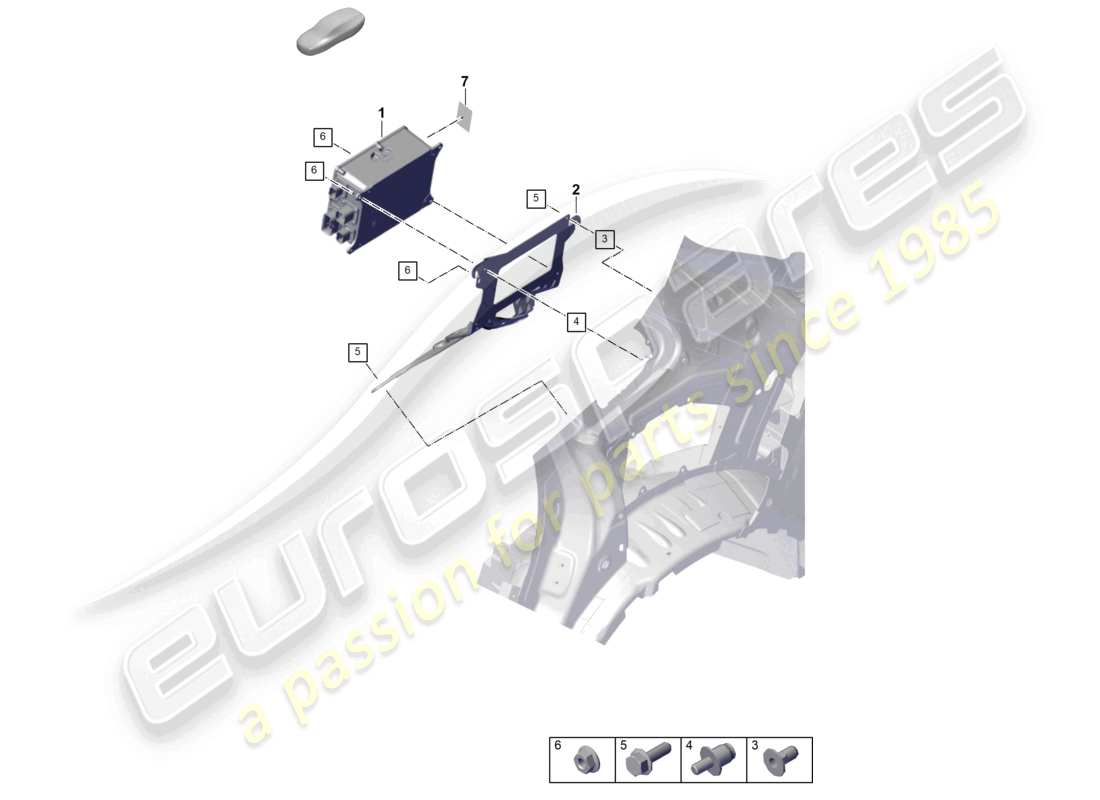 porsche 2025 (cayenne e3 pa) ladegerät für hochvolt-batterie ersatzteildiagramm