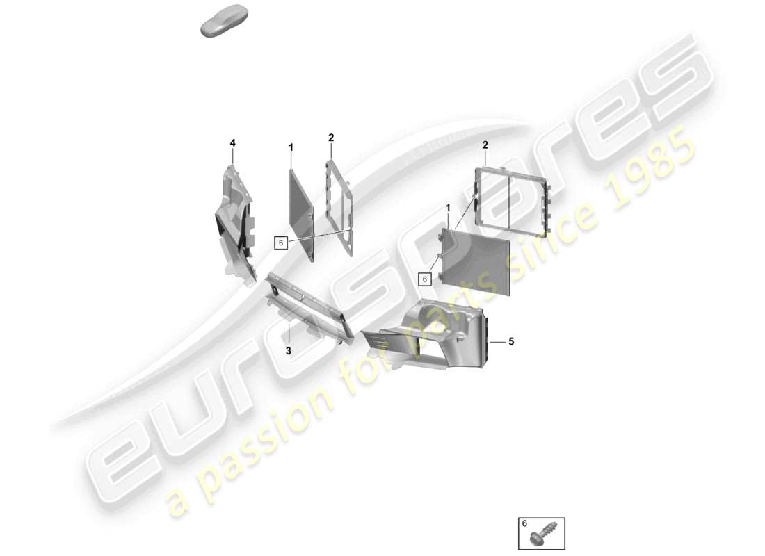 porsche 2021 (718 cayman gt4) klimakondensator luftführungsgehäuse teilediagramm