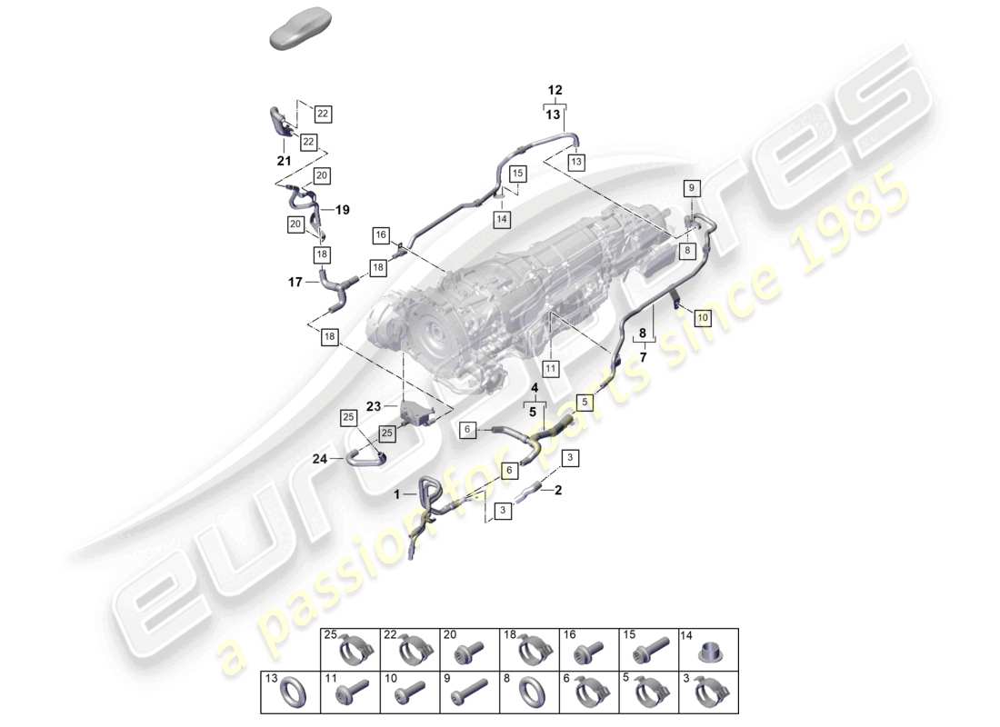 porsche 2025 (cayenne e3 pa) kühlmittelkühlsystem cayenne gts teilediagramm