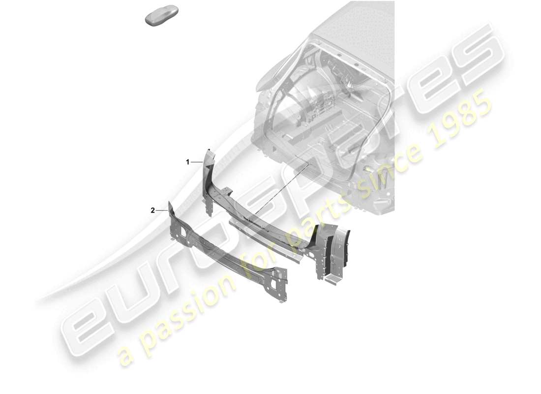 porsche 2025 (cayenne e3 pa) querwand heckteil teilediagramm
