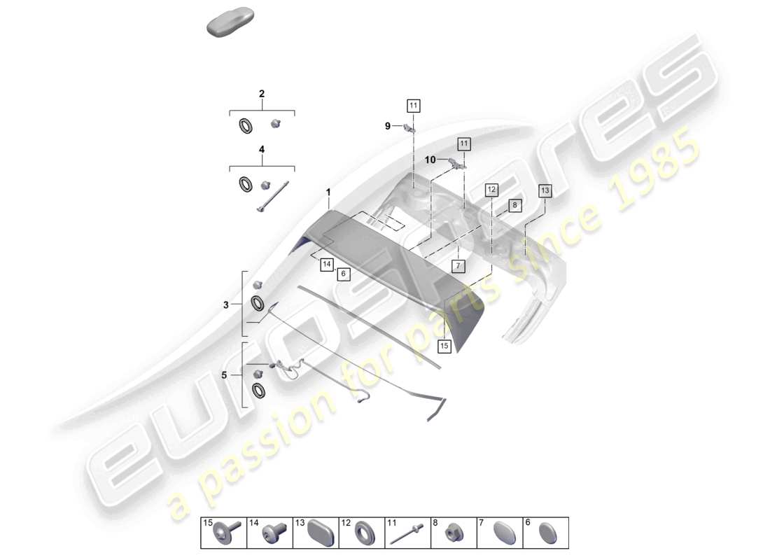 porsche 2025 (cayenne e3 pa) heckspoiler basis dachteildiagramm