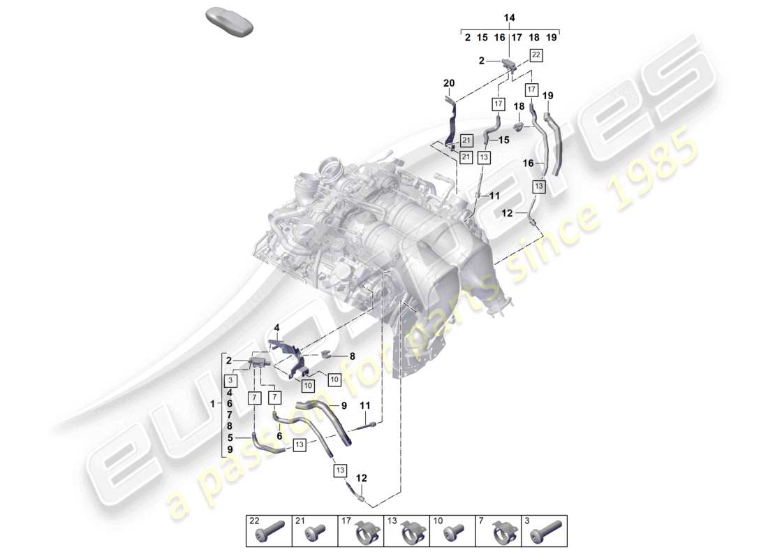 porsche 2025 (cayenne e3 pa) steuerleitung für differenzdrucksensor teilediagramm