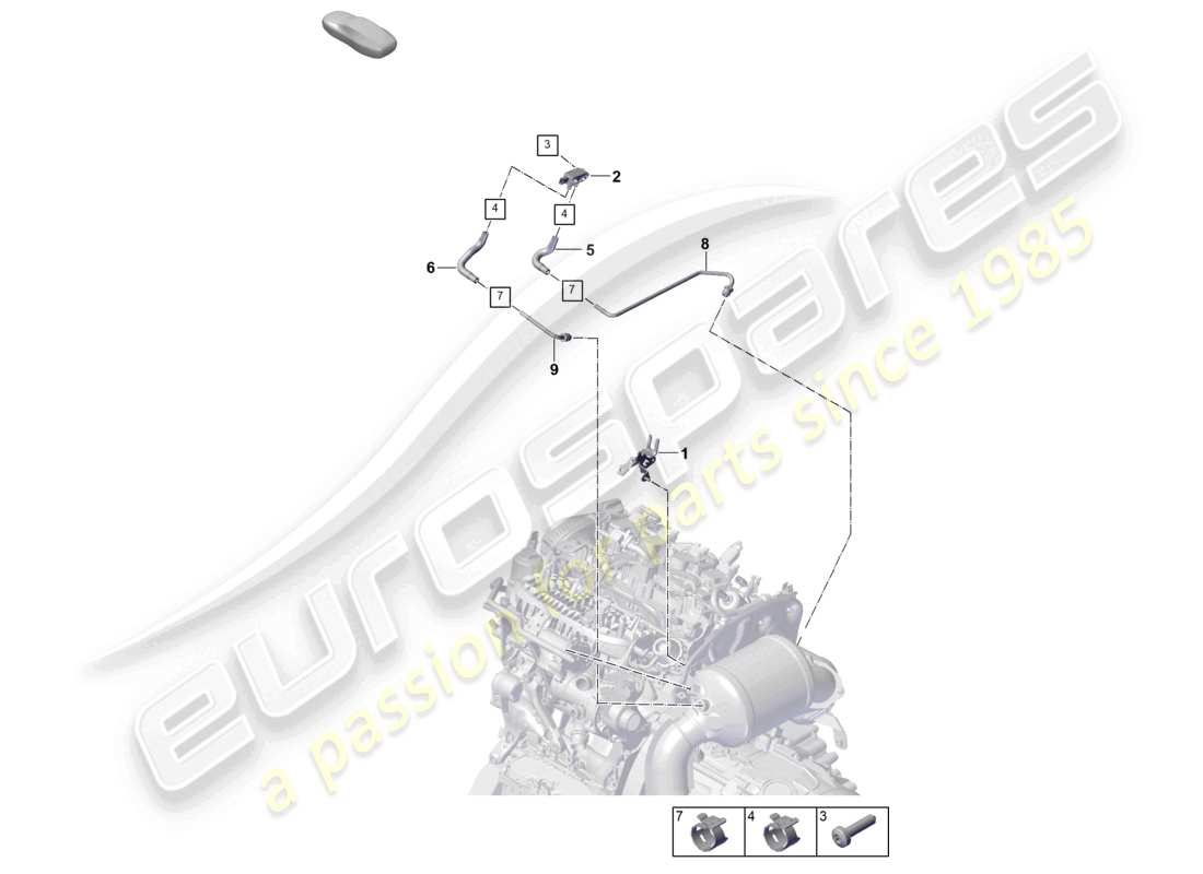 porsche 2025 (cayenne e3 pa) steuerleitung mit differenzdruckgeber teilediagramm