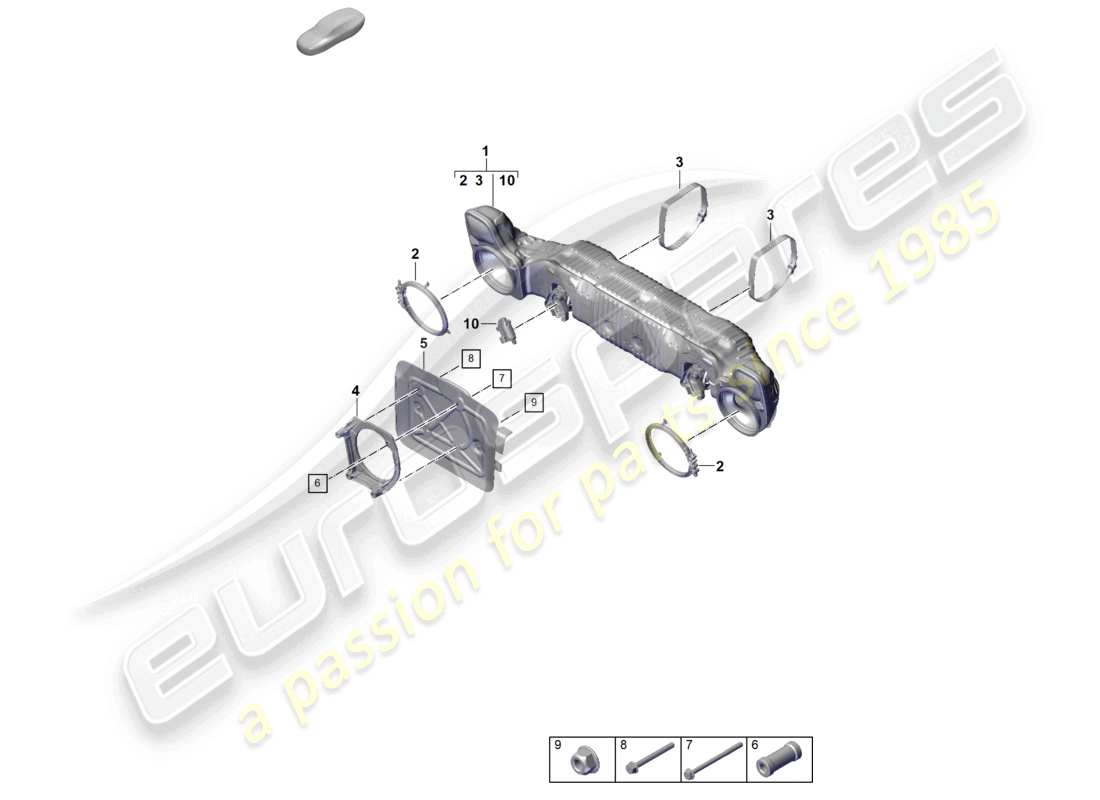 porsche 2026 (992-2 gt3) silencer-ersatzteildiagramm