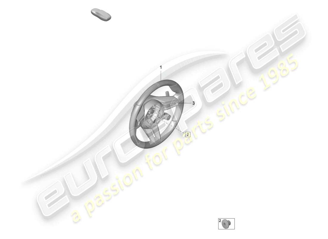 porsche 2023 (992-1 gt3/rs/st) multifunktionslenkrad leder - pdk - ersatzteilzeichnung