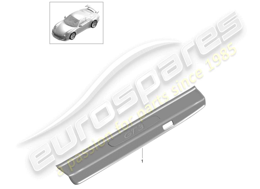 porsche 2021 (991-2 r/gt3/rs) schwellerzierleiste schweller teilediagramm