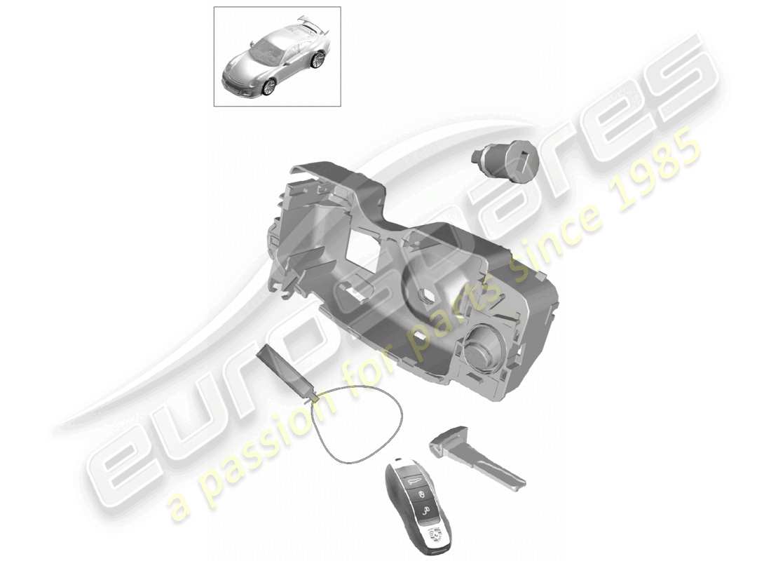 porsche 2021 (991-2 r/gt3/rs) reparatursatz 1 satz schließzylinder ersatzteildiagramm