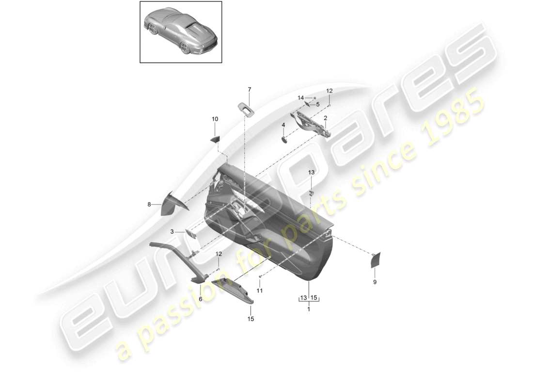 porsche 2021 (991-2 r/gt3/rs) türverkleidung zubehör für fahrzeuge mit lederausstattung verkleidung für türverkleidung carbon speedster teilediagramm