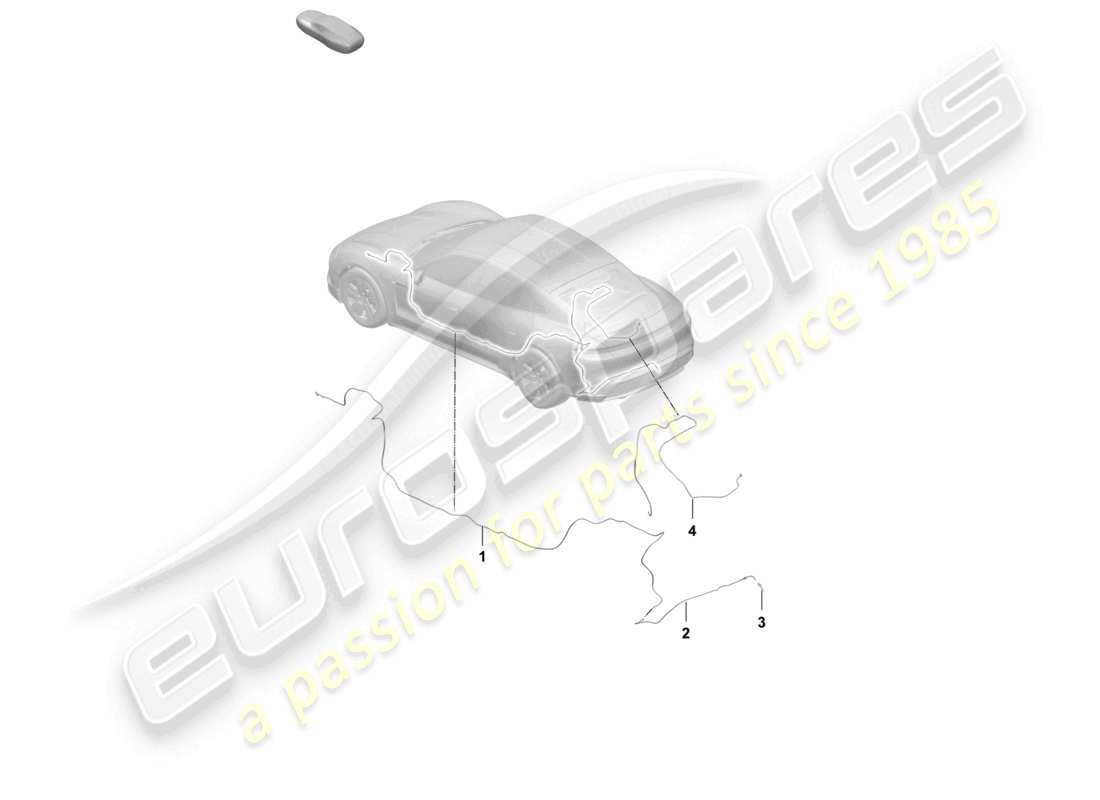 porsche 2026 (taycan 9j1-2) rohr-/schlauchleitung rückfahrkamera heckscheibenwischer teilediagramm