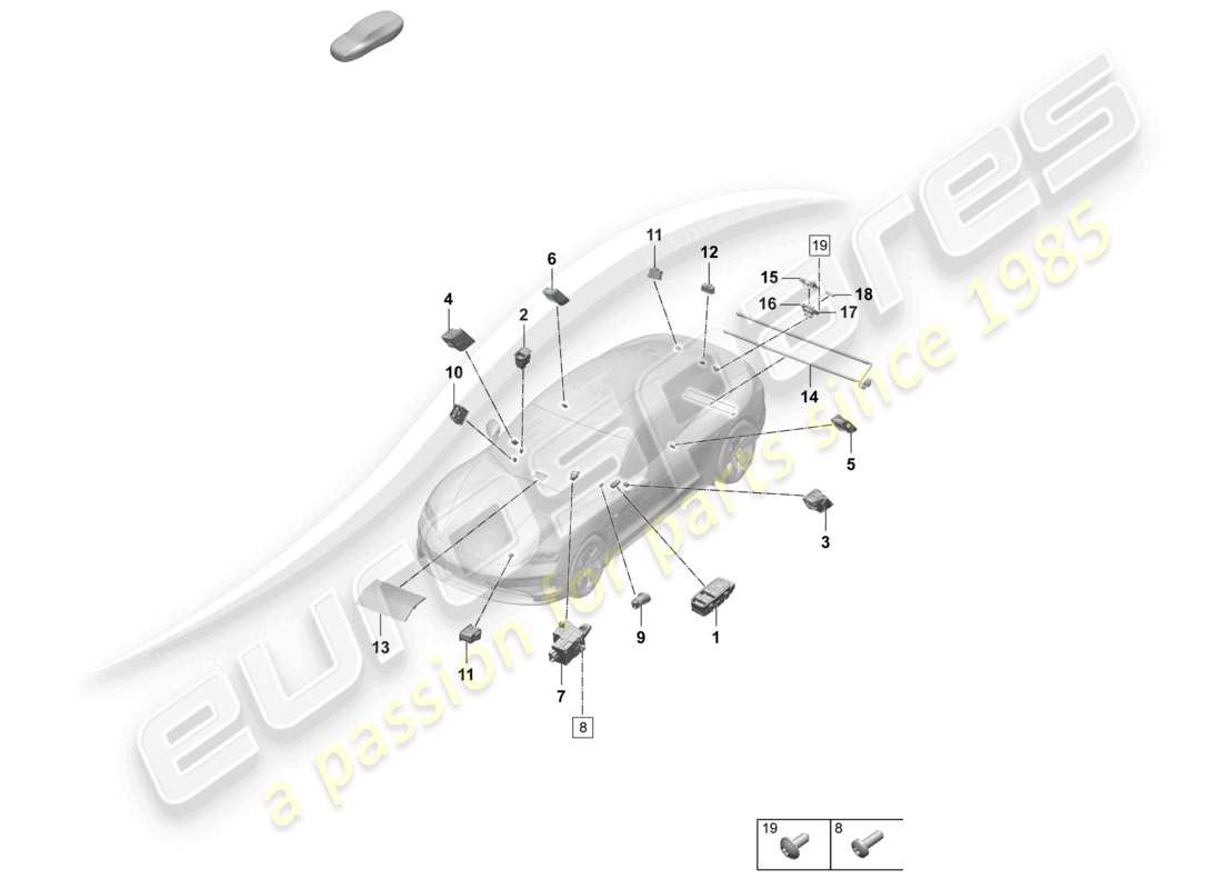 porsche 2026 (taycan 9j1-2) schalter multimedia-schnittstelle steckdose teilediagramm