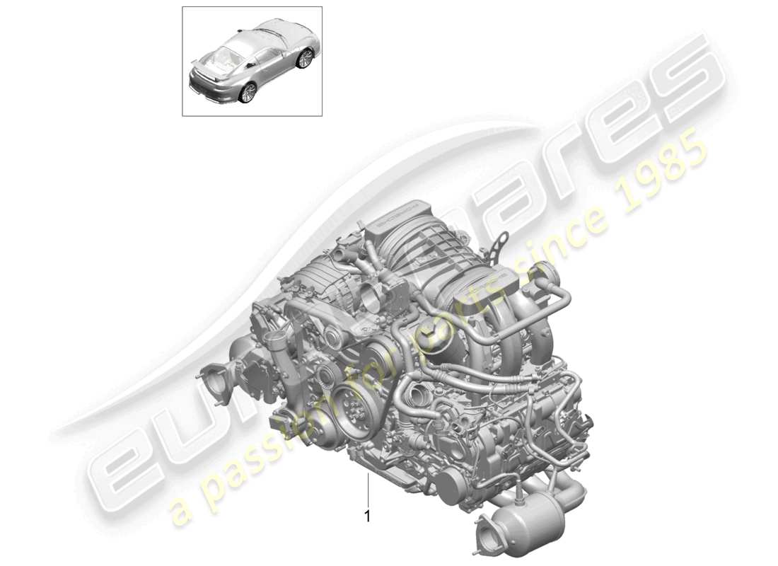 porsche 2021 (991-2 r/gt3/rs) austauschmotor teilediagramm