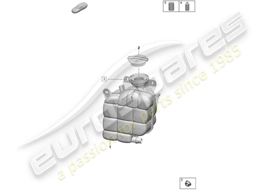 porsche 2026 (taycan 9j1-2) kühlmittelausgleichsbehälter kühlmittelzusatz teilediagramm