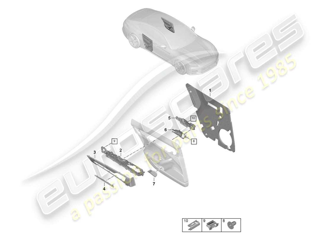 porsche 2024 (panamera 976) türverkleidung hintertüren zubehör teilediagramm